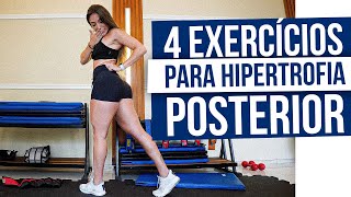 TOP 4 EXERCÍCIOS DE POSTERIOR  TREINO EM CASA [upl. by Thant790]