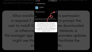 Request Install Permission for File manager [upl. by Ahsikahs704]