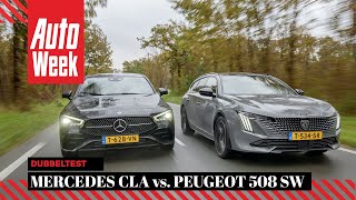 Mercedes CLA Shooting Brake vs Peugeot 508 SW  AutoWeek Dubbeltest [upl. by Arissa]