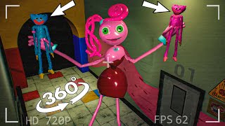 VR 360° Mommy Long Legs caught baby Huggy Wuggy and Kissy Missy in Poppy Playtime 2 [upl. by Aivatra]