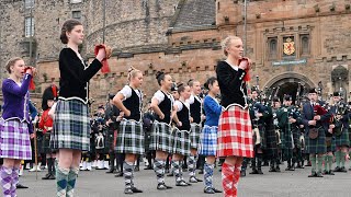 The Ceremony of Beating Retreat at Edinburgh Castle 2024  CCF  Highland Dancers and Pipes amp Drums [upl. by Muns]