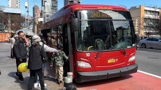 On board a RIOC Red Bus 2018 New Flyer XD40 10 from Manhattan 59St 2nd Avenue to Roosevelt Island [upl. by Vil]