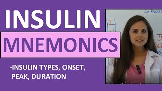 Insulin Onset Peak Duration Mnemonic Nursing  Types of Insulin Nursing NCLEX Review [upl. by Anahsak]