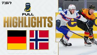 Germany vs Norway FULL HIGHLIGHTS  2024 World Junior Championship Relegation [upl. by On]