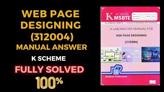 312004 Web Page Designing With Html WPD Manual answer  Wpd solved lab manual  MSBTE K Scheme [upl. by Woodcock649]