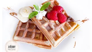 How to bake Belgian waffles recipe  Belgické vafle recept jirinypeceni [upl. by Rednirah]