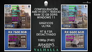 Radeon RX 7600 8GB VS AMD Radeon 6600 8GB Pruebas Con AMD Ryzen En 1080p [upl. by Ihcalam884]