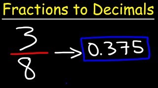 How To Convert Fractions to Decimals [upl. by Olrac]