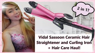 Vidal Sassoon 32mm Tourmaline Ceramic 2 in 1 Straightener  Curling Iron  Haul [upl. by Fonsie]