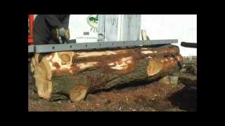 Start to finsih milling of a cedar log using Granberg Alaskan mill [upl. by Dami39]