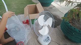 UNBOXING Rechargeable Solar Fan GDLITE Model GD8019 solarfan [upl. by Ornas]