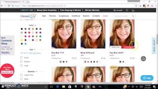 Find your favorite frames on GlassesUSAcom Virtual Mirror Tutorial [upl. by Nissie86]
