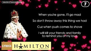 7 Hamilton  Youll Be Back VIDEO LYRICS [upl. by Moore]