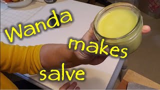 Wanda makes Comfrey and Calendula Everything Salve [upl. by Resee]