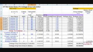 Solar Panel wire size and voltage drop calculations [upl. by Milan]