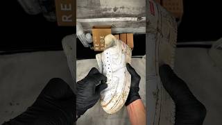 ASMR Shoe Cleaning Supreme Air Force 1s [upl. by Kerrison]