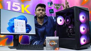 15000 Rs Super AMD PC Build⚡Best for Gaming amp Editing 🪛Live Test Perfect for Students [upl. by Geehan11]