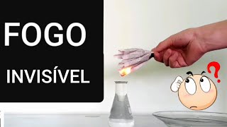 Fogo invisível acende papel etanol metanol pegando fogo Álcool gel Experimento Termoquímica [upl. by Oicram]