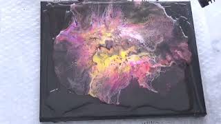 Malen lernen mit Acrylfarben Wie man ein Bild in ein paar Minuten in der Technik Acrylik Pouring [upl. by Kragh]