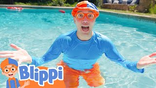 Blippi Takes Swimming Lessons  Blippi  Learn Colors and Science [upl. by Jonathan]