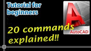 Autocad 2018  Command Tutorial for beginners  PART 1 [upl. by Notnelc]