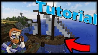 EASY Minecraft Fishing boat tutorial  Minecraft 112 Vanilla Tutorial [upl. by Lind]