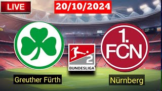 Greuther Fürth vs Nürnberg  2 Bundesliga Live Match Score Today HD [upl. by Eiramnna]