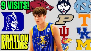 Braylon Mullins Recruit Update Duke and Arkansas offer has 9 official visits set [upl. by Attej867]