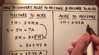 How to convert acre to hectare and hectare to acre  Convert acre to hectare and hectare to acre [upl. by Waddle881]