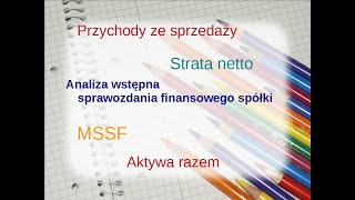 Analiza wstępna sprawozdania finansowego [upl. by Naara]