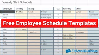 Free Employee Schedule Templates amp Instructions [upl. by Ytineres]