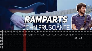 John Frusciante  Ramparts Guitar lesson with TAB [upl. by Anwad]