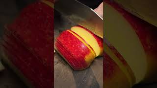 Apple cut into strips fyp knife knifesharpening ray knifesharpener rui knives [upl. by Brandon]