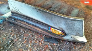 stick welding in stainless steel 2F [upl. by Ansilma654]