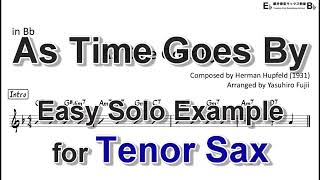 As Time Goes By  Easy Solo Example for Tenor Sax [upl. by Salb156]