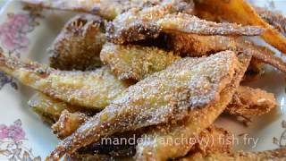 Mandeli fish fry  Golden Anchovies mandeli fish fried  Recipe मांदीली फ्राई मछली रेसीपी [upl. by Hudgens]