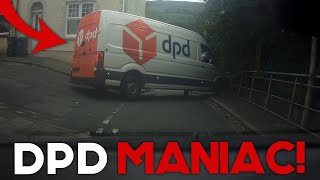 UNBELIEVABLE UK DPD DRIVERS DASH CAMERAS  DPD Drives Into Oncoming Traffic Smash Bollard 2 [upl. by Nalak]