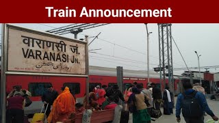 Announcement at Varanasi jn Railway Station  Clear Train Announcement Video  Varanasi Junction [upl. by Steward702]