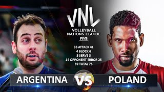 Argentina vs Poland  Mens VNL 2024 [upl. by Olli]