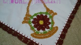 CANASTA TEJIDA A CROCHET PARA DECORAR SERVILLETAS  Labores Angélika [upl. by Tove]