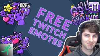 FREE Twitch Emotes for Your Channel  How to Add Them to Your Cheer Emotes [upl. by Yrolam]