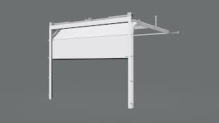 How It Works  Animation of a Novoferm Insulated Sectional Door ISO 45 EVO with Novoport Operator [upl. by Lagas]