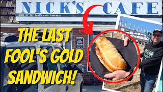 The LAST Fools Gold Sandwich at Nicks Cafe Elvis Week SPECIAL ANNOUNCEMENT [upl. by Nyrhtak346]