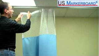 How to Hang Cubicle Curtains  US Markerboard [upl. by Grados]