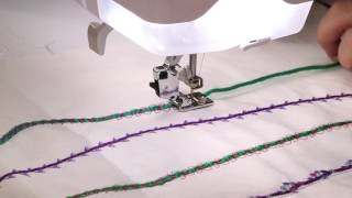 How To Do A CouchingBraiding Stitch On A Sewing Machine [upl. by Evets]