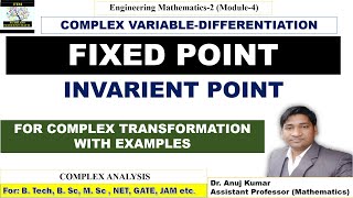 Fixed Point in Complex Analysis  Fixed Point of Bilinear Transformation  Invariants Points [upl. by Idden]