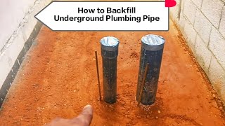 Dune Sand Backfilling process Underground Plumbing pipe  4quot inch and 6quot inch pipes [upl. by Naujat]