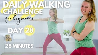 28 Minute Low Impact Walking Workout  DAY 28 Daily Walking Challenge for Beginners ± 2800 steps [upl. by Ttergram]