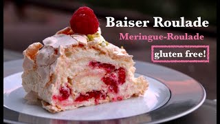 MeringueRoulade  BaiserRoulade  머랭 롤케이크  Gluten Free [upl. by Kono]