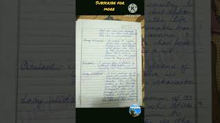 Hand Written notes on The Way of the World by William Congreve biography viral notes shorts [upl. by Anaujnas]